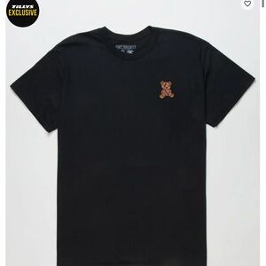 Riot Society Black Short Sleeve Tee with Bear Patch Medium